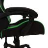 Fotel dla gracza z RGB LED, zielono-czarny, sztuczna skóra