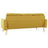 3-osobowa sofa, żółta, tapicerowana tkaniną