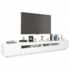 Szafka pod TV z oświetleniem LED, biała, 260x35x40 cm