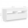 Szafka pod TV z oświetleniem LED, biała, 260x35x40 cm