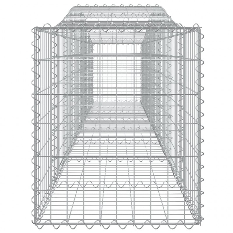 Kosze gabionowe, 5 szt, 400x50x60/80 cm, galwanizowane żelazo