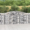 Kosze gabionowe, 4 szt, 400x50x100/120 cm, galwanizowane żelazo