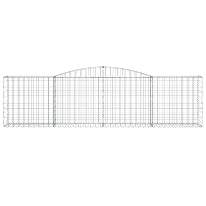 Kosze gabionowe, 4 szt, 400x50x100/120 cm, galwanizowane żelazo
