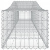 Kosze gabionowe, 4 szt, 400x50x40/60 cm, galwanizowane żelazo