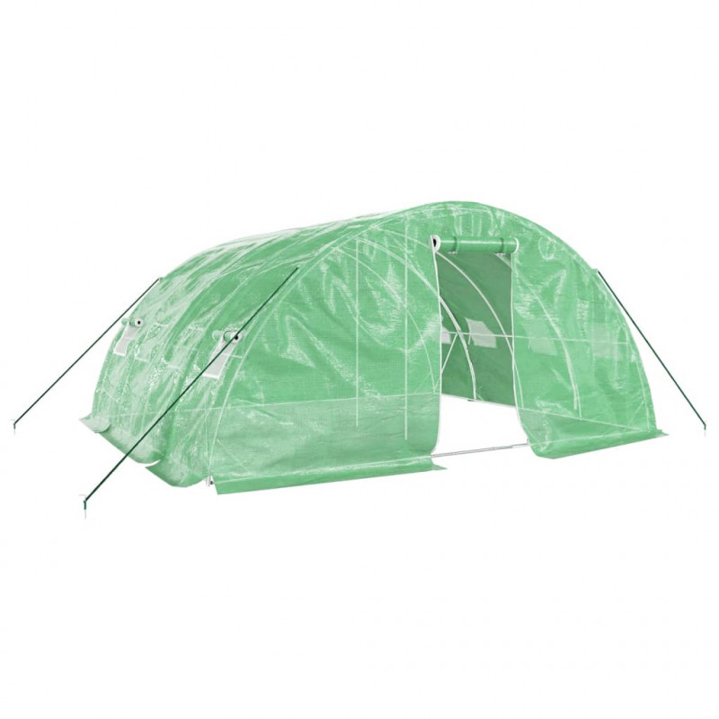 Szklarnia ze stalową ramą, zielona, 20 m², 5x4x2,3 m