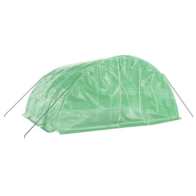 Szklarnia ze stalową ramą, zielona, 20 m², 5x4x2,3 m