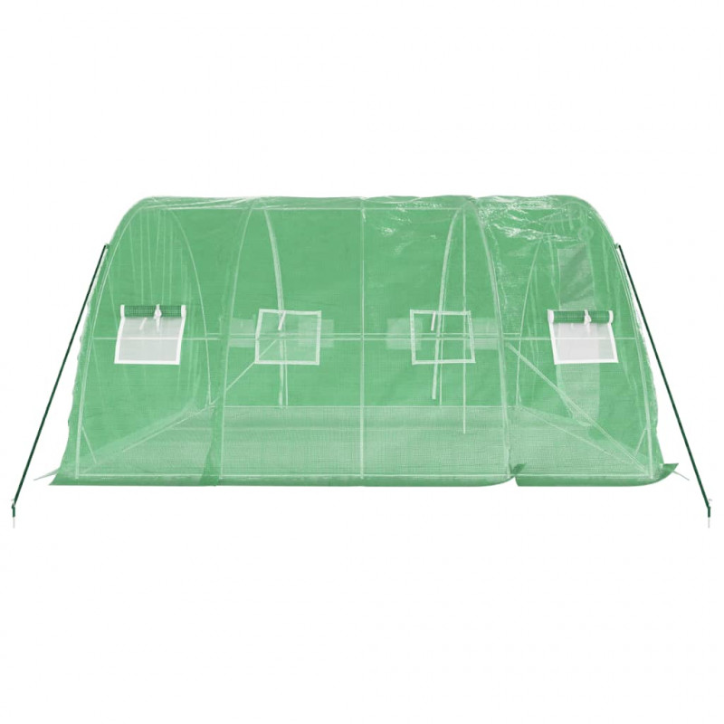 Szklarnia ze stalową ramą, zielona, 20 m², 5x4x2,3 m