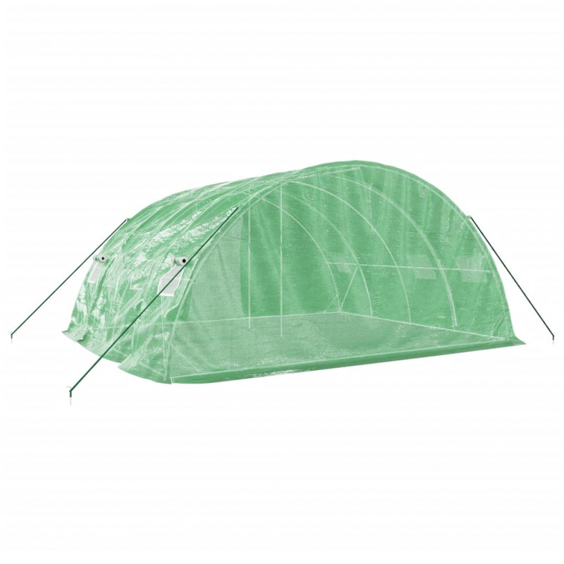 Szklarnia ze stalową ramą, zielona, 20 m², 5x4x2,3 m