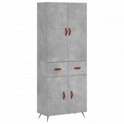 Witrynka, szarość betonu 69,5x34x180 cm materiał drewnopochodny