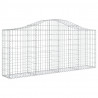 Kosze gabionowe, 10 szt, 200x30x80/100 cm, galwanizowane żelazo