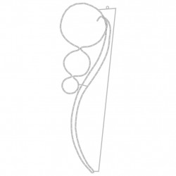 Lampki w kształcie obręczy, 4 szt., ciepła biel 111,5x35x4,5 cm