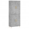 Witrynka, szarość betonu 69,5x34x180 cm materiał drewnopochodny