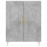 Witrynka, szarość betonu 69,5x34x180 cm materiał drewnopochodny
