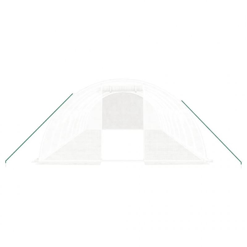 Szklarnia ze stalową ramą, biała, 32 m², 8x4x2 m