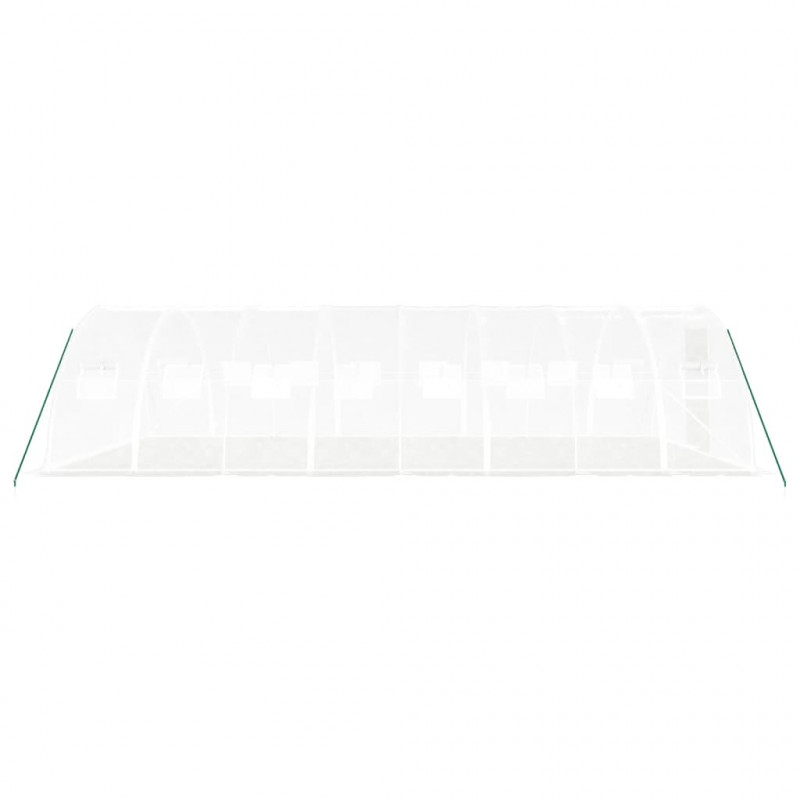 Szklarnia ze stalową ramą, biała, 32 m², 8x4x2 m