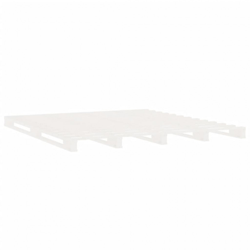 Łóżko bez materaca, białe, 200x200 cm, lite drewno sosnowe