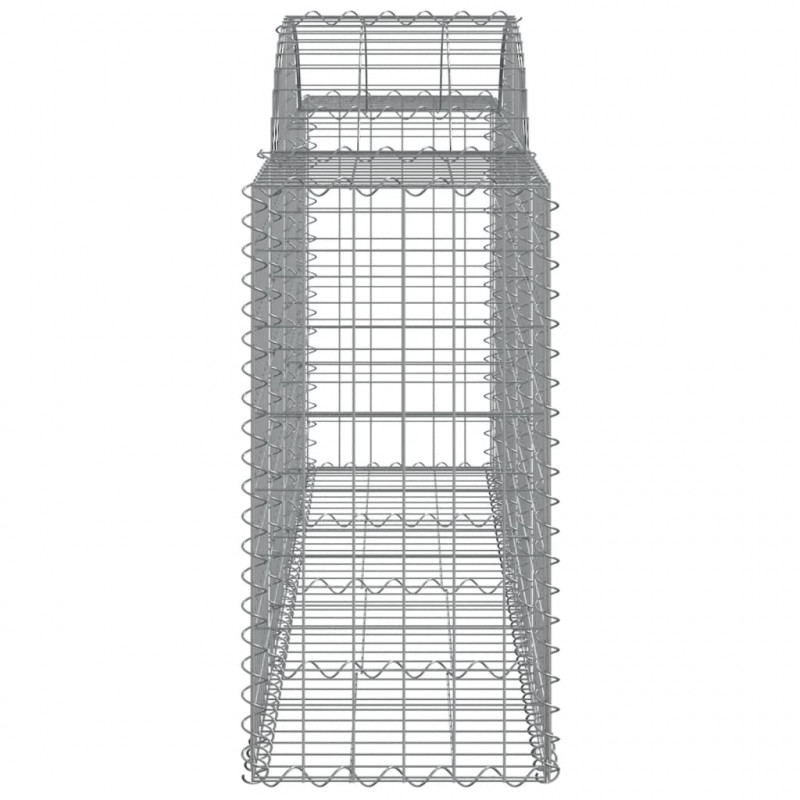 Kosze gabionowe, 7 szt, 200x50x80/100 cm, galwanizowane żelazo
