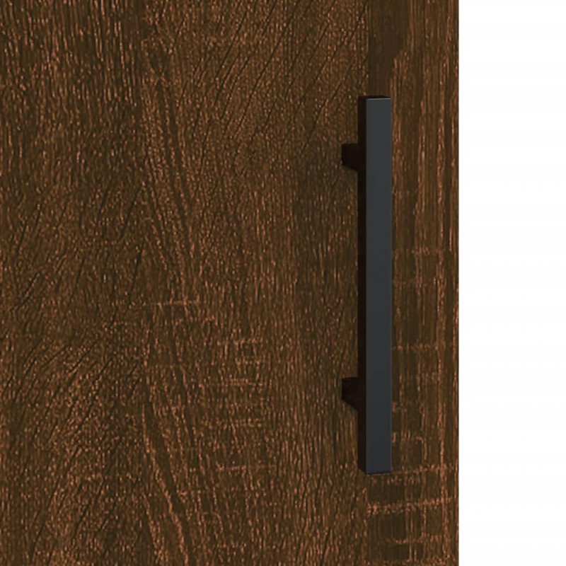 Witrynka, brązowy dąb, 69,5x34x180 cm, materiał drewnopochodny