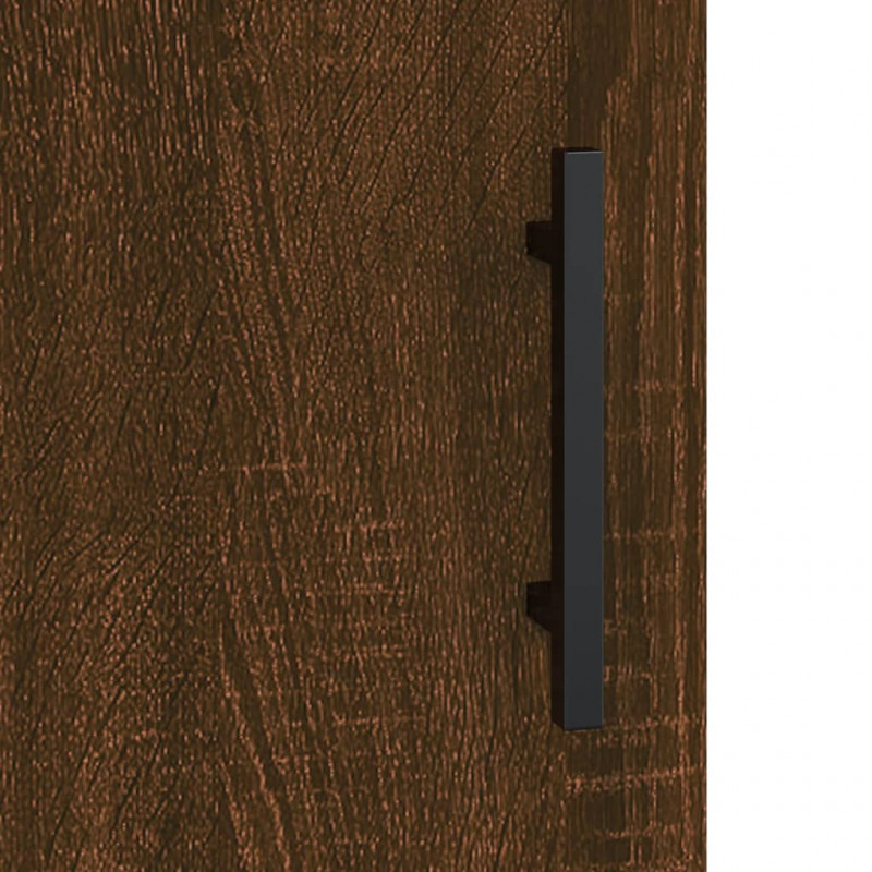 Witrynka, brązowy dąb, 69,5x34x180 cm, materiał drewnopochodny