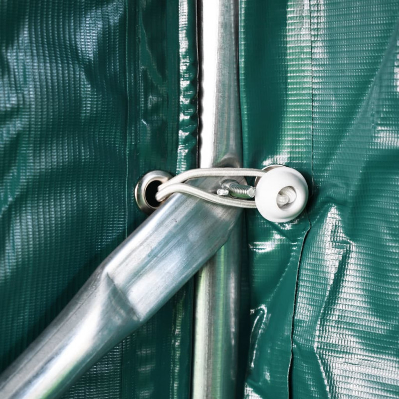 Namiot garażowy z PVC, 2,4 x 2,4 m, zielony