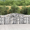 Kosze gabionowe, 6 szt, 400x50x80/100 cm, galwanizowane żelazo