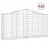 Kosze gabionowe, 18 szt, 200x50x100/120cm, galwanizowane żelazo