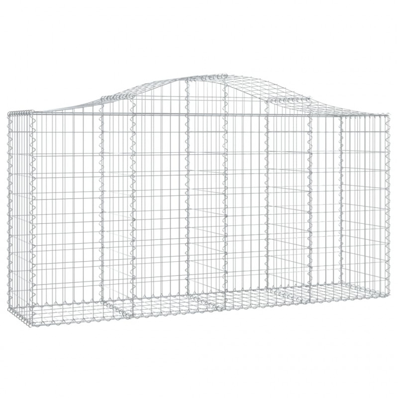Kosze gabionowe, 18 szt, 200x50x100/120cm, galwanizowane żelazo