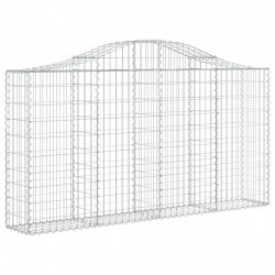 Kosze gabionowe, 13 szt, 200x30x100/120cm, galwanizowane żelazo