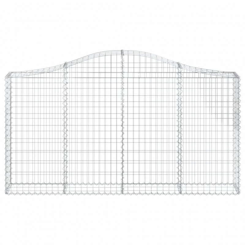 Kosze gabionowe, 13 szt, 200x30x100/120cm, galwanizowane żelazo