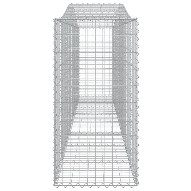 Kosze gabionowe, 15 szt, 400x50x100/120cm, galwanizowane żelazo