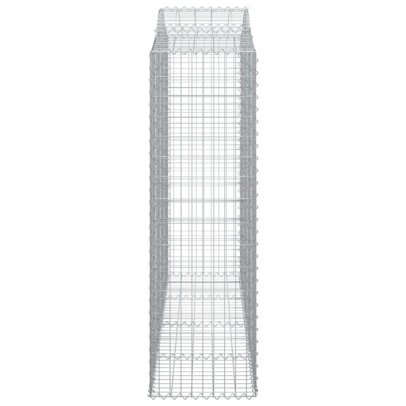 Kosze gabionowe, 4 szt, 200x50x160/180 cm, galwanizowane żelazo