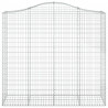 Kosze gabionowe, 4 szt, 200x50x180/200 cm, galwanizowane żelazo