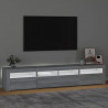 Szafka pod TV z oświetleniem LED, szary dąb sonoma,210x35x40 cm