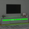 Szafka pod TV z oświetleniem LED, szary dąb sonoma,210x35x40 cm
