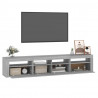 Szafka pod TV z oświetleniem LED, szary dąb sonoma,210x35x40 cm