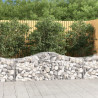 Kosze gabionowe, 13 szt, 200x50x60/80 cm, galwanizowane żelazo