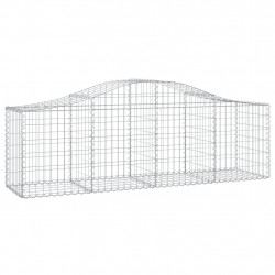 Kosze gabionowe, 13 szt, 200x50x60/80 cm, galwanizowane żelazo