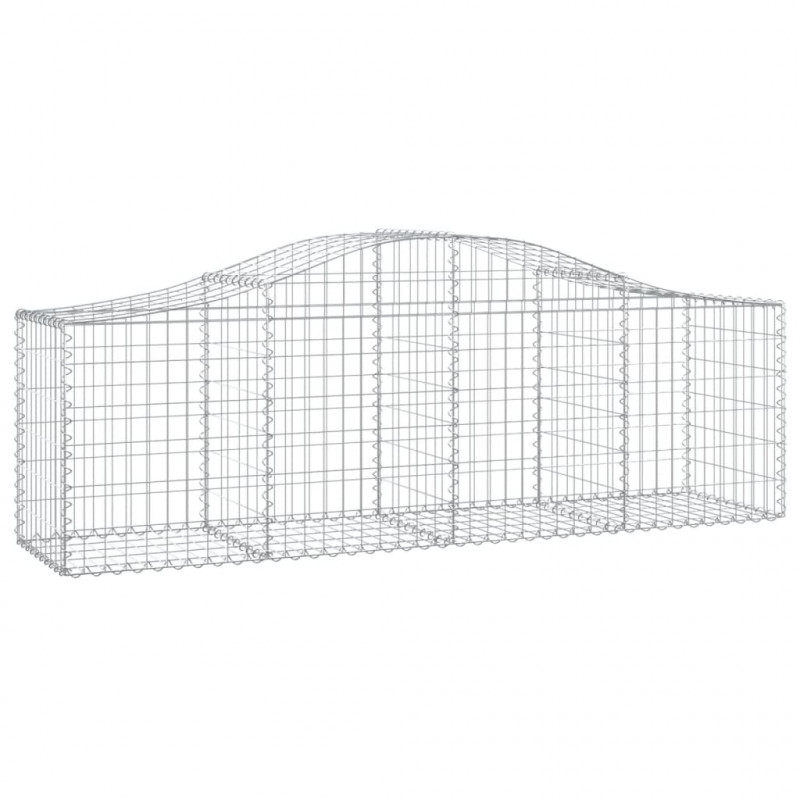 Kosze gabionowe, 13 szt, 200x50x60/80 cm, galwanizowane żelazo