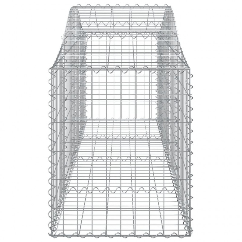 Kosze gabionowe, 13 szt, 200x50x60/80 cm, galwanizowane żelazo