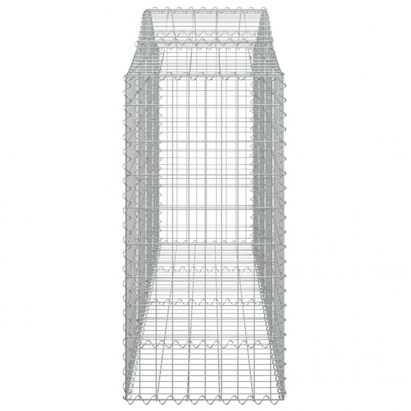 Kosze gabionowe, 9 szt, 200x50x120/140 cm, galwanizowane żelazo