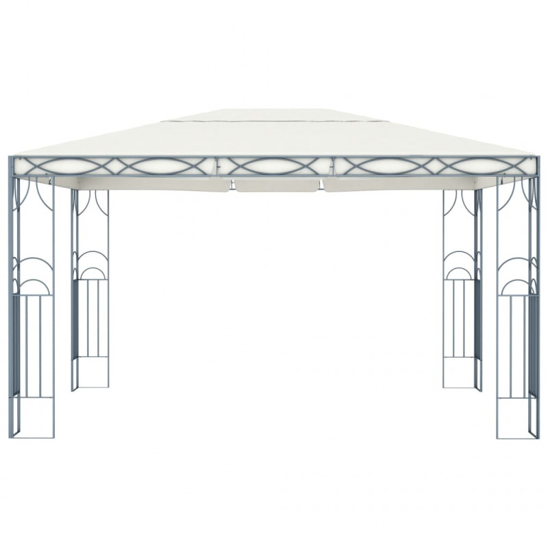 Altana ze sznurem lampek LED, 400x300 cm, kremowa