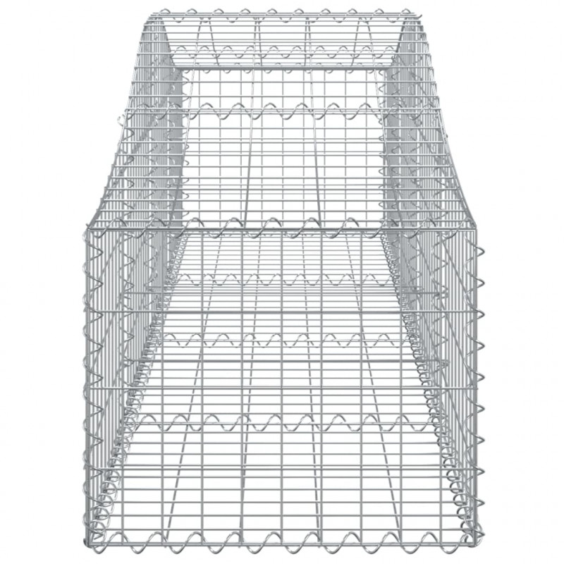 Kosze gabionowe, 9 szt, 200x50x40/60 cm, galwanizowane żelazo