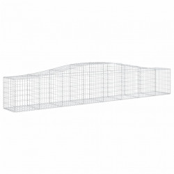 Kosze gabionowe, 10 szt, 400x50x60/80 cm, galwanizowane żelazo