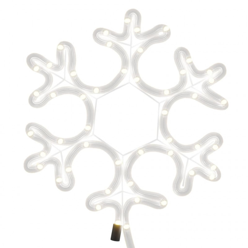Ozdobne śnieżynki, ciepłe białe światło LED, 3 szt., 27x27 cm