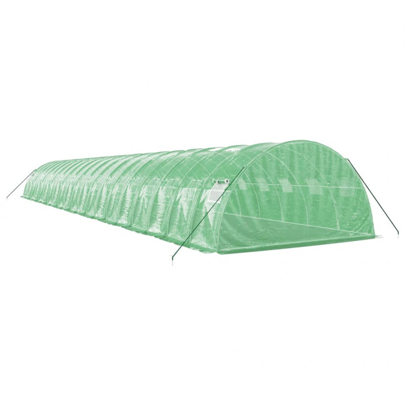 Szklarnia ze stalową ramą, zielona, 80 m², 20x4x2 m