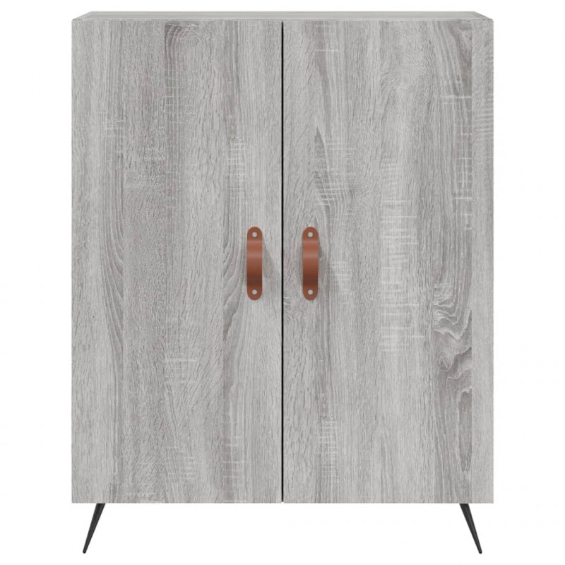 Witrynka szary dąb sonoma 69,5x34x180cm materiał drewnopochodny