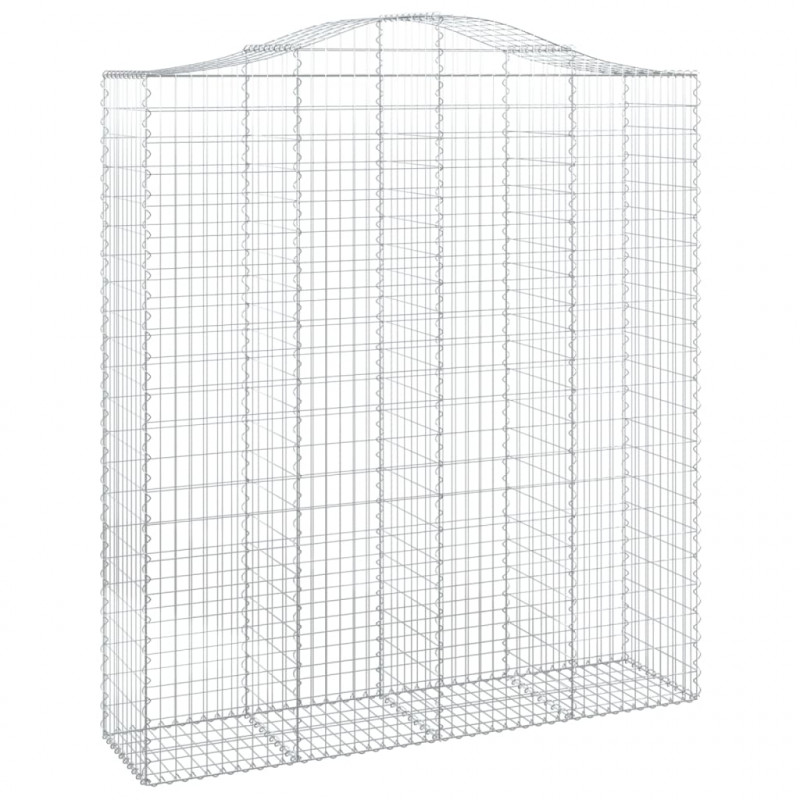 Kosze gabionowe, 2 szt, 200x50x220/240 cm, galwanizowane żelazo