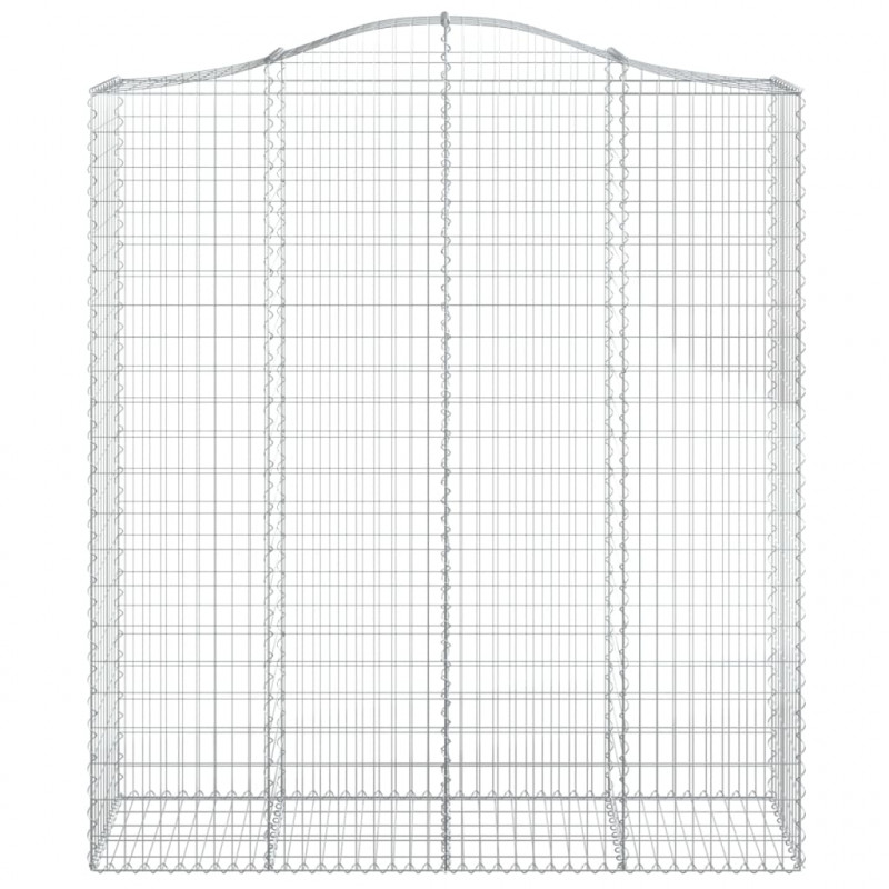 Kosze gabionowe, 2 szt, 200x50x220/240 cm, galwanizowane żelazo