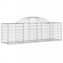 Kosze gabionowe, 7 szt., 200x50x60/80 cm, galwanizowane żelazo
