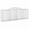 Kosze gabionowe, 11 szt, 300x50x100/120cm, galwanizowane żelazo